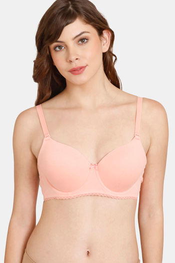 Buy Rosaline Padded Non Wired 3/4th Coverage T-Shirt Bra - Forged Iron  online