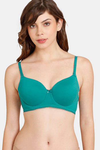 Buy Rosaline Padded Wired 3/4th Coverage T-Shirt Bra - Harbor Blue