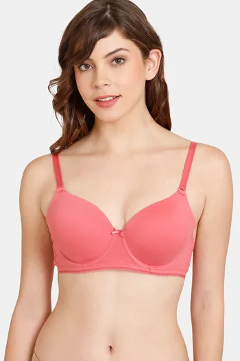 Buy Rosaline Padded Wired 3/4th Coverage T-Shirt Bra - Slate Rose