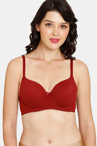 Buy Zivame Natural Collective Double Layered Non Wired 3/4th Coverage  Slip-On Bra - Nutmeg at Rs.348 online