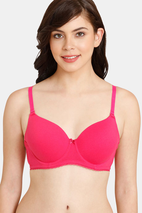 Buy Rosaline Padded Wired 3/4th Coverage T-Shirt Bra - Beetroot