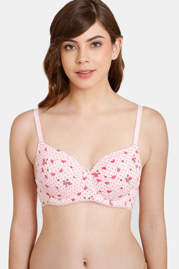 Buy Rosaline Padded Wired 3/4th Coverage T-Shirt Bra - Orchid Pink