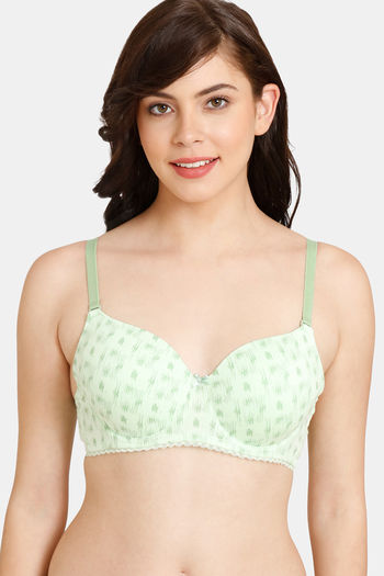 Buy Rosaline Padded Wired 3/4th Coverage T-Shirt Bra - Patina Green