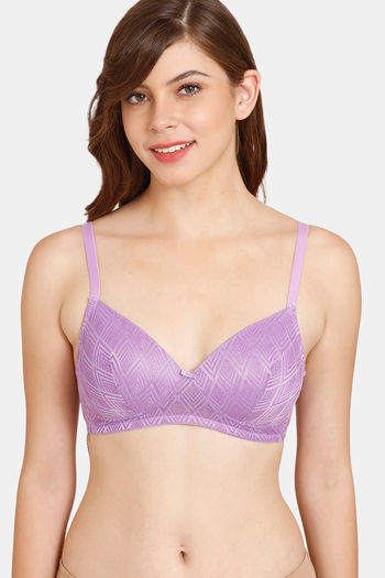 Buy Zivame Color Block Multiway Longline Bra with Hipster Brief- Purple n  Neon Green at Rs.1490 online