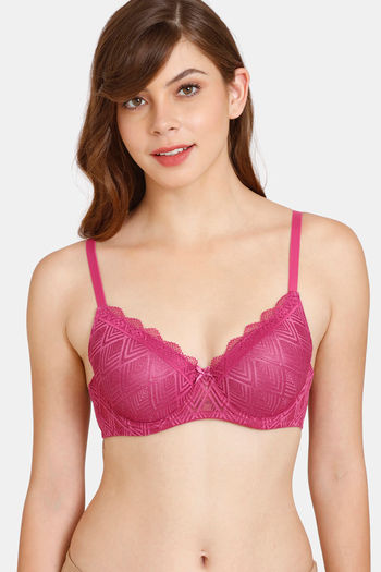 Buy Zivame Shades Of Love Push-Up Wired Medium Coverage Bra - Coconut Milk  at Rs.1495 online