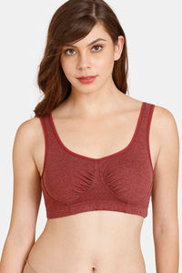 Buy Rosaline Everyday Double Layered Non-Wired 3/4th Coverage T-Shirt Bra - Syrah
