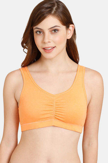Buy Rosaline Everyday Double Layered Non Wired 3/4th Coverage Bralette - Bird Of Paradise
