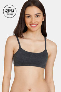 Buy Rosaline Everyday Double Layered Non Wired 3/4th Coverage Bralette Bra - Anthracite