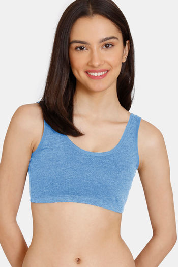 Buy Rosaline Girls Double Layered Non Wired 3/4th Coverage Beginner Bra -  Marina at Rs.175 online