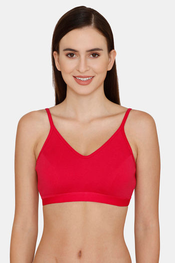 Buy Rosaline Everyday Double Layered Non Wired 3/4th Coverage Bralette - Cabaret