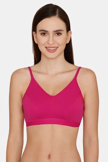 Buy Rosaline Everyday Double Layered Non Wired 3/4th Coverage Bralette - Cabaret