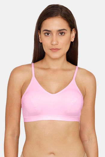 Buy Rosaline Everyday Double Layered Non Wired 3/4th Coverage Bralette - Pink Lady