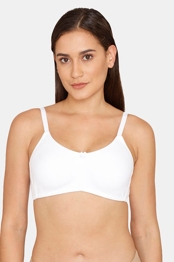 Buy Rosaline Everyday Double Layered Non Wired 3/4th Coverage T-Shirt Bra - Bright White