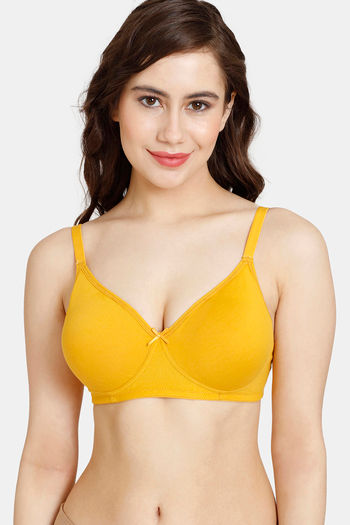 Buy Zivame Rosaline Basics Double Layered Non Wired 3/4th Coverage Bra -  Salmon Rose online