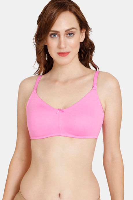 Buy Rosaline Everyday Single Layered Non Wired 3/4th Coverage Sheer Lace  Bra - Raspberry Radiance at Rs.524 online