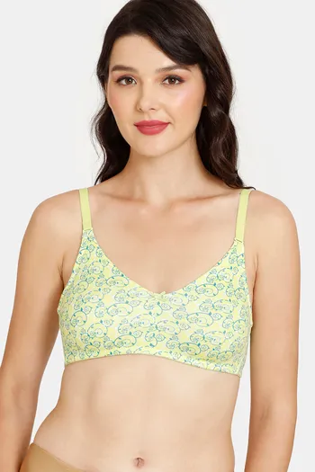 Buy Rosaline Everyday Double Layered Non Wired 3/4th Coverage T-Shirt Bra - Daiquiri Green Pt