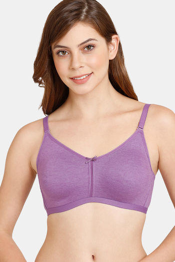 Buy Rosaline Everyday Double Layered Non Wired 3/4th Coverage T-Shirt Bra - Amethyst Orchid