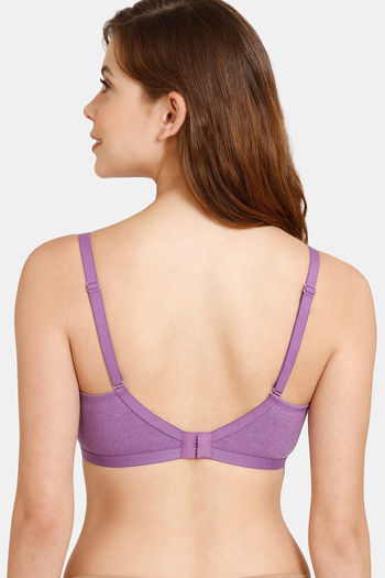 Zivame Rosaline Single Layered Non Wired 3/4Th Coverage T-Shirt Bra -  Rhododendron