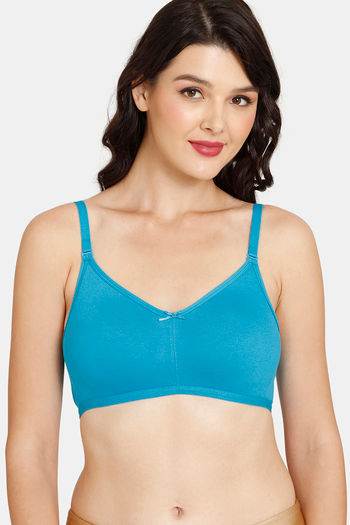 Buy Rosaline Everyday Double Layered Non Wired 3/4Th Coverage T-Shirt Bra -  Caribbean Sea at Rs.200 online