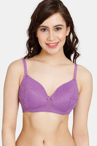 Buy Rosaline Everyday Double Layered Non-Wired 3/4th Coverage T-Shirt Bra -  Valiant Poppy at Rs.280 online