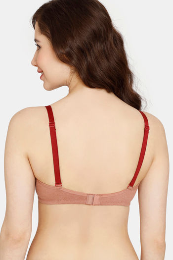 Buy Rosaline Rerooted Simplicity Padded Non Wired 3/4th Coverage T-Shirt  Bra - Cork at Rs.329 online