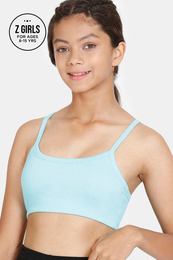YogfegY Brapless Dress Teen Student Cami Girls Underwear Wireless Padded  Sports Underwear Adjustable for Teens (Blue-`, One Size) : :  Fashion
