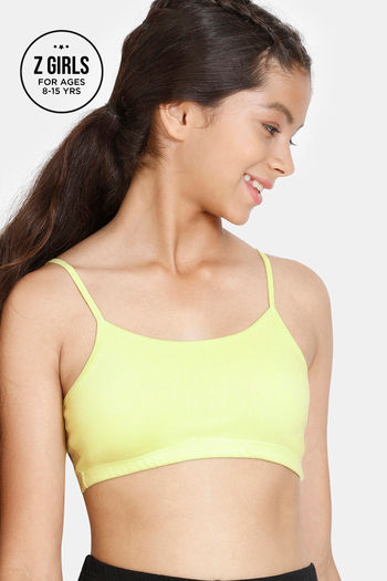 Buy Rosaline Girls Double Layered Non Wired 3/4th Coverage Beginner Bra -  Daiquiri Green at Rs.200 online