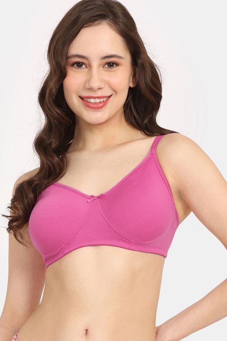 Buy Rosaline Cyber Grove Everyday Double Layered Non Wired 3/4th Coverage  T-Shirt Bra - Fiji Flower at Rs.225 online