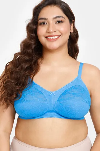 Buy Zivame True Curv Single Layered Non Wired Full Coverage Support Bra -  Gibraltar Sea Blue online