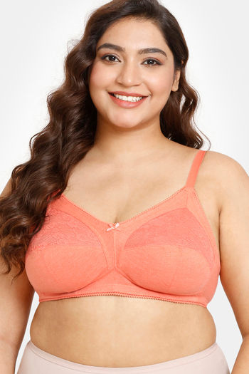 Buy Rosaline Cyber Grove Everyday Double Layered Non Wired Full Coverage Super Support Bra - Emberglow
