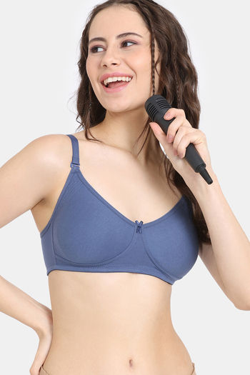 Buy Rosaline Cyber Grove Double Layered Non Wired 3/4th Coverage T-Shirt Bra  (Pack of 2) - Blue Red at Rs.879 online