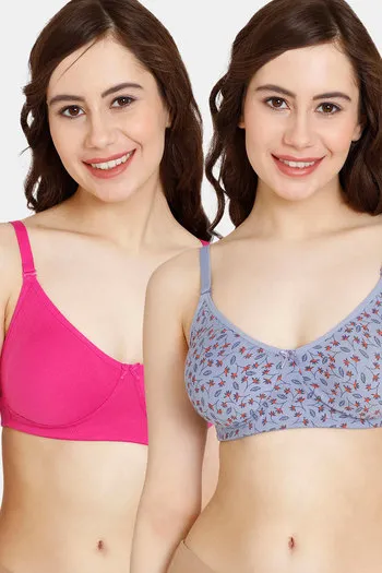 Enamor Double Layered Non Wired Full Coverage Super Support Bra - Pearl