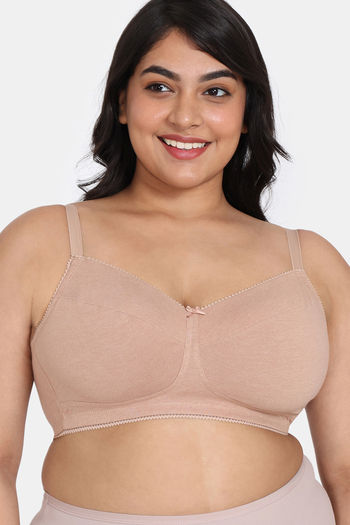 Buy Rosaline Cyber Grove Everyday Double Layered Non Wired Full Coverage  Super Support Bra (Pack of 2) - Brown Pink at Rs.650 online