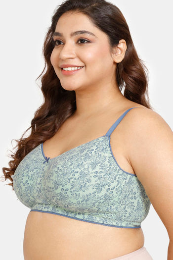 Rosaline Cyber Grove Everyday Double Layered Non Wired Full Coverage Super  Support Bra (Pack of 2) for Women - Green Tan