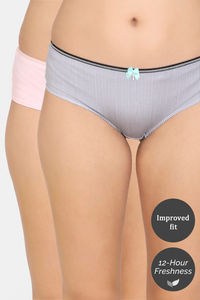 Buy Rosaline Low Rise Hipster Panty (Pack Of 2) - Cream AOP