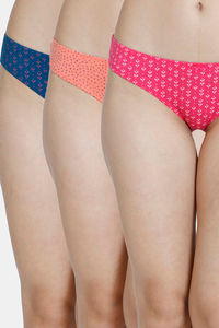 Buy Rosaline Bikini Low Rise Full Coverage Panty (Pack of 3) - Raspberry Poseidon Coral