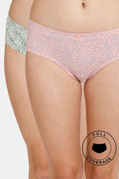 Buy Zivame Girls Anti-Microbial Medium Rise Full Coverage Hipster Panty  (Pack of 2) - Assorted at Rs.250 online