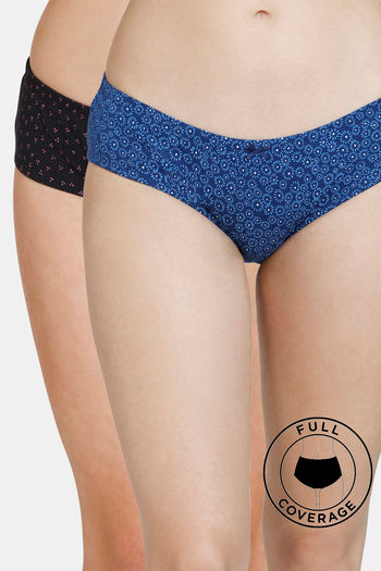 Buy Rosaline Low Rise Full Coverage Hipster Panty (Pack of 2) - Assorted at  Rs.302 online