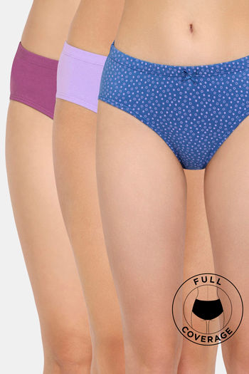 Buy Zivame Women's Cotton Blend Classic Briefs (Pack of 1)  (ZI2693FASHJDAST00MED_Pink_Small) at