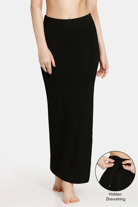 Saree Shapewear Petticoat for Women, Inskirt Saree Petticoats- Black 