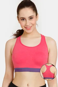 Buy Jockey Low Impact Padded Sports Bra- Pink at Rs.799 online
