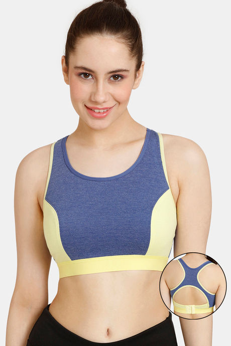 Rosaline Low Impact Sports Bra With Racer Back - Sodalite Blue