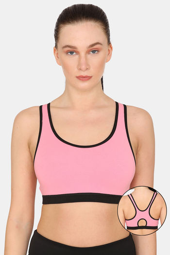 hot pink sports bra