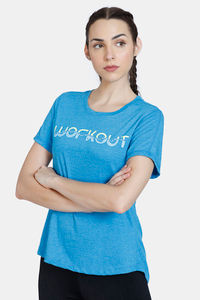 Buy Rosaline Relaxed Fit Cotton T-Shirt - Mykonos Blue