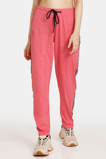 Buy Rosaline Easy Movement Cotton Track Pants - Rose Of Sharon at