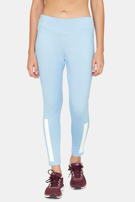 Buy Rosaline Easy Movement Leggings - Airy Blue at Rs.300 online