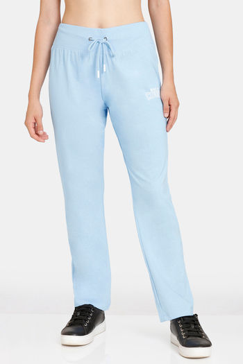 Buy Rosaline Easy Movement Cotton Rich Track Pants - Airy Blue