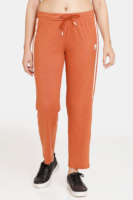 Buy Rosaline Easy Movement Track Pants - Rust at Rs.599 online