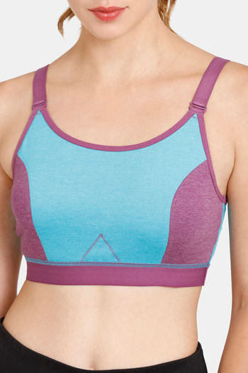 Buy Zivame Rosaline Easy Movement Slip On Sports Bra -fiji Flower