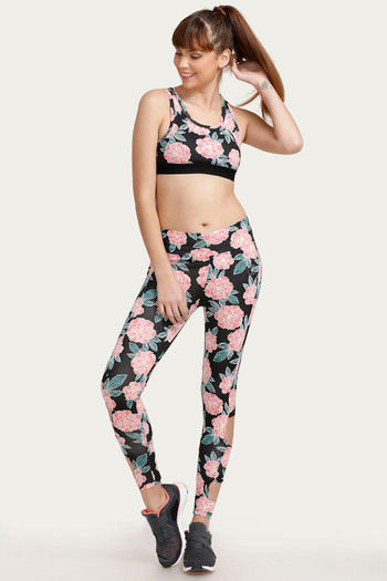 Buy WEST VOGUE By Zivame Black & Pink Printed Non Wired Non Padded Sports  Bra RO040480R8ASRTD - Bra for Women 2246712